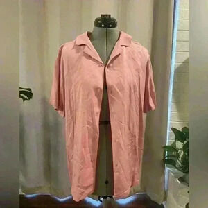 Men’s Pink Forever 21 button up Polo